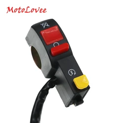 MotoLovee Motorcycle Handlebar Electric Starter Stop ATV Flameout Switch 4 Wire Connection Horn Light Switches