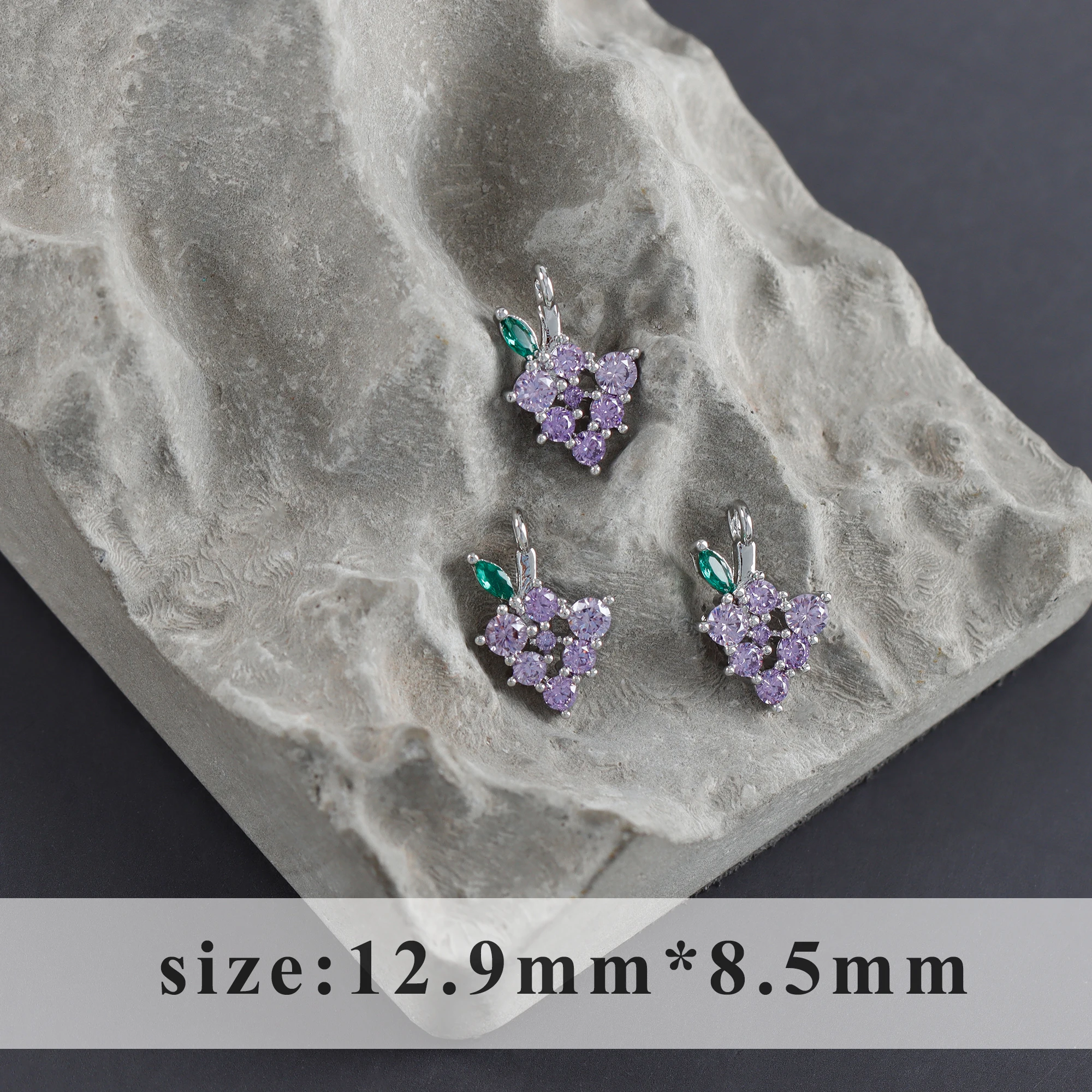 YEGUI M1027,jewelry accessories,rhodium plated,copper metal,zircons,diy pendants,charms,jewelry making,diy earrings,6pcs/lot