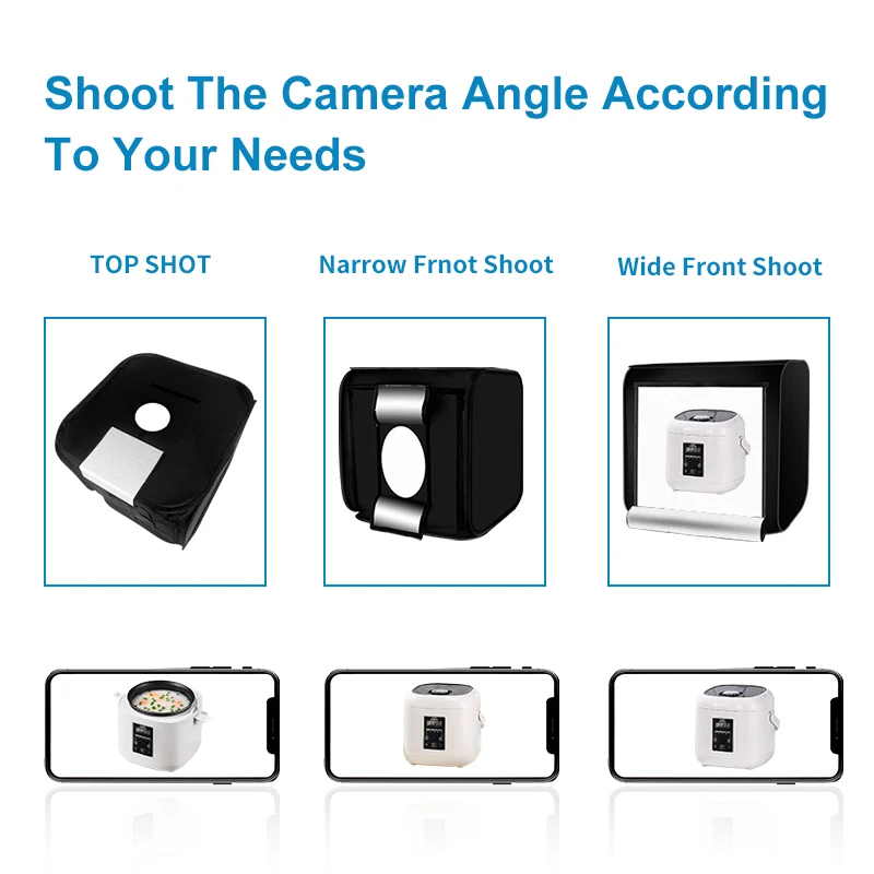 صورة ضوء مربع 60 للطي ضوء غرفة LED أضواء للتصوير العلبة الخفيفة ستوديو تأخذ الصورة LED الإضاءة خيمة مع 4 خلفية