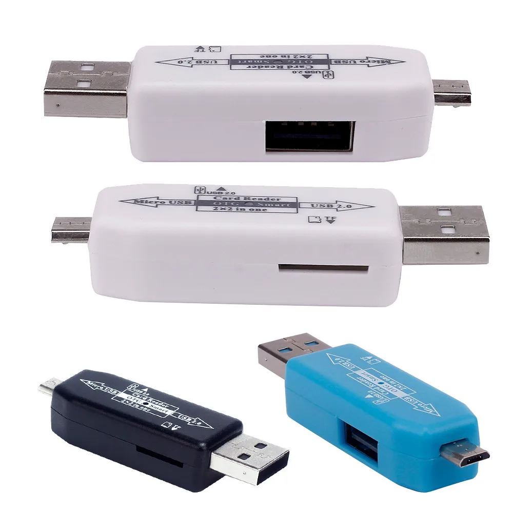 Lector de tarjetas TF usb 2,0, micro usb, teléfono móvil Android OTG HUB