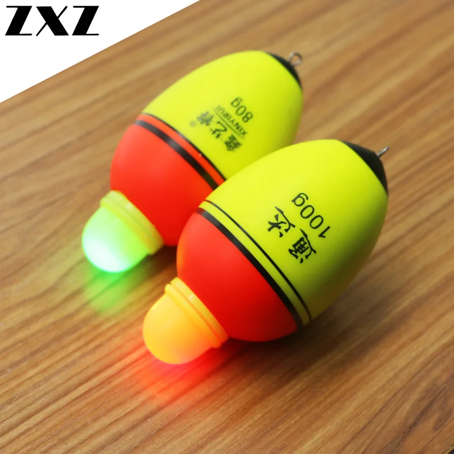 80g 100g Electric Led Luminous Fishing Float Night Light Glowing EVA Fishing Float Lighting Floats Tube for fishing Green Red