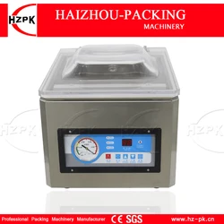 HZPK Stainless Stee Chamber Coffee Nut Plastic Bags Sealing Kitchen Food Automatic Commercial Small Vacuum Packing Machine DZ260