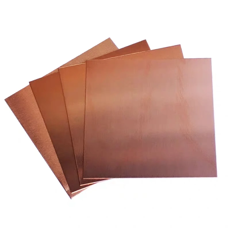Copper Plate Sheet 0.8mm to 5mm C11000 ISO Plates High Pure  Cu Tablets Strip Shim Thermal Pad DIY Customized CNC service