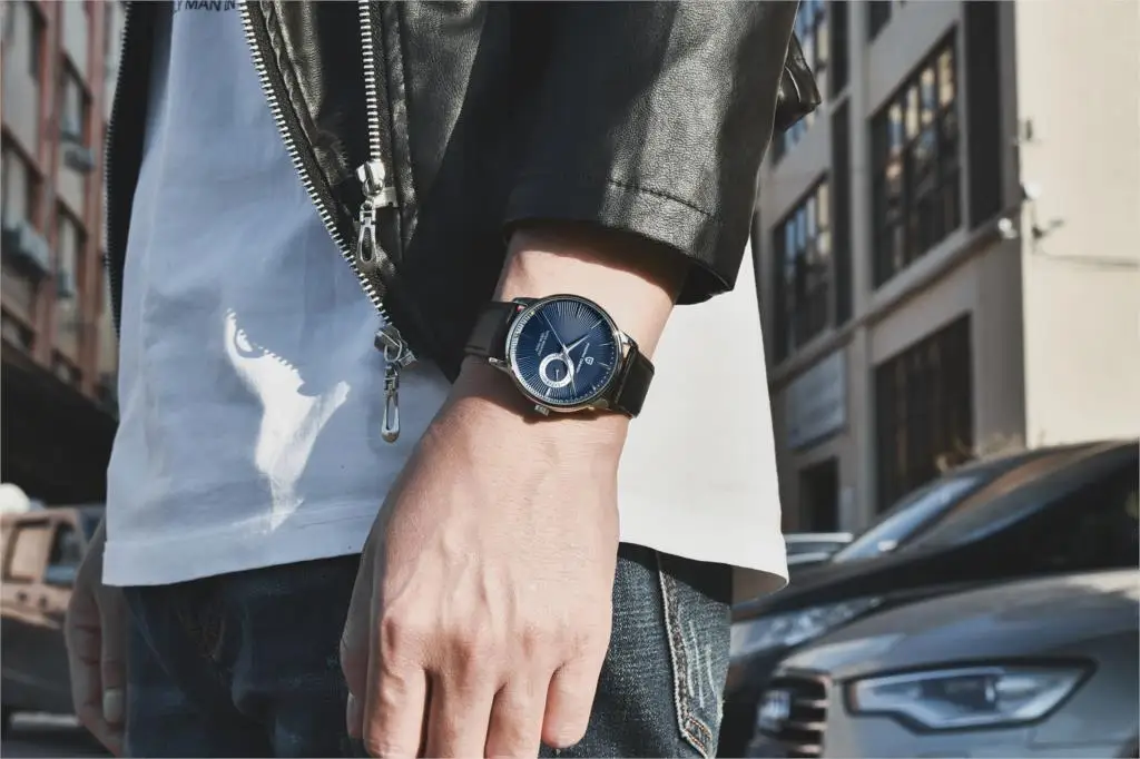 Original PAGANI DESIGN 1654 Modische Casual Sportuhr Herren Militäruhr Edelstahl Wasserdichte Quarzuhr Reloj Hombre – Detail 11
