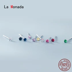La Monada Small Earrings For Women Girls Fashion Silver Stud Earrings Women Silver Ear Piercing Silver 925 Jewelry Minimalist