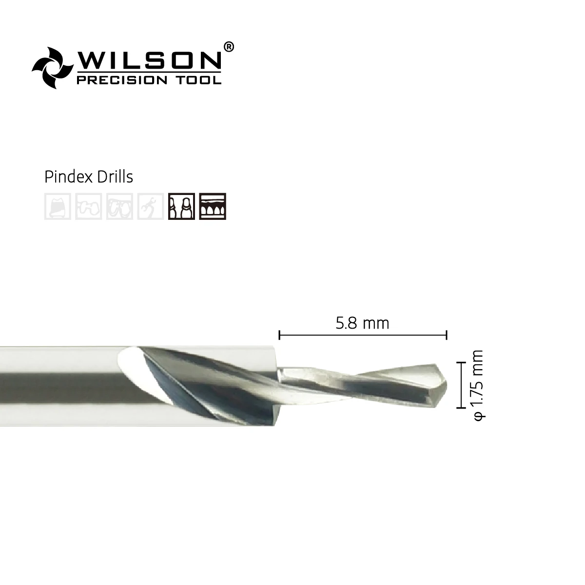 WisonDental Tungsten Carbide Pindex Drills 5600008-5600020