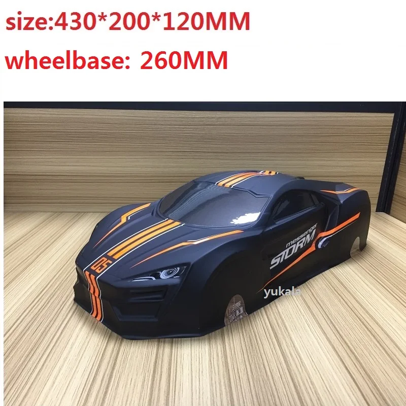 8 styles 1/10 RC Cars PVC painted Body Shell tail wing/spoiler/ Led lights/Accessories for 1:10 RC on-road racing drift car