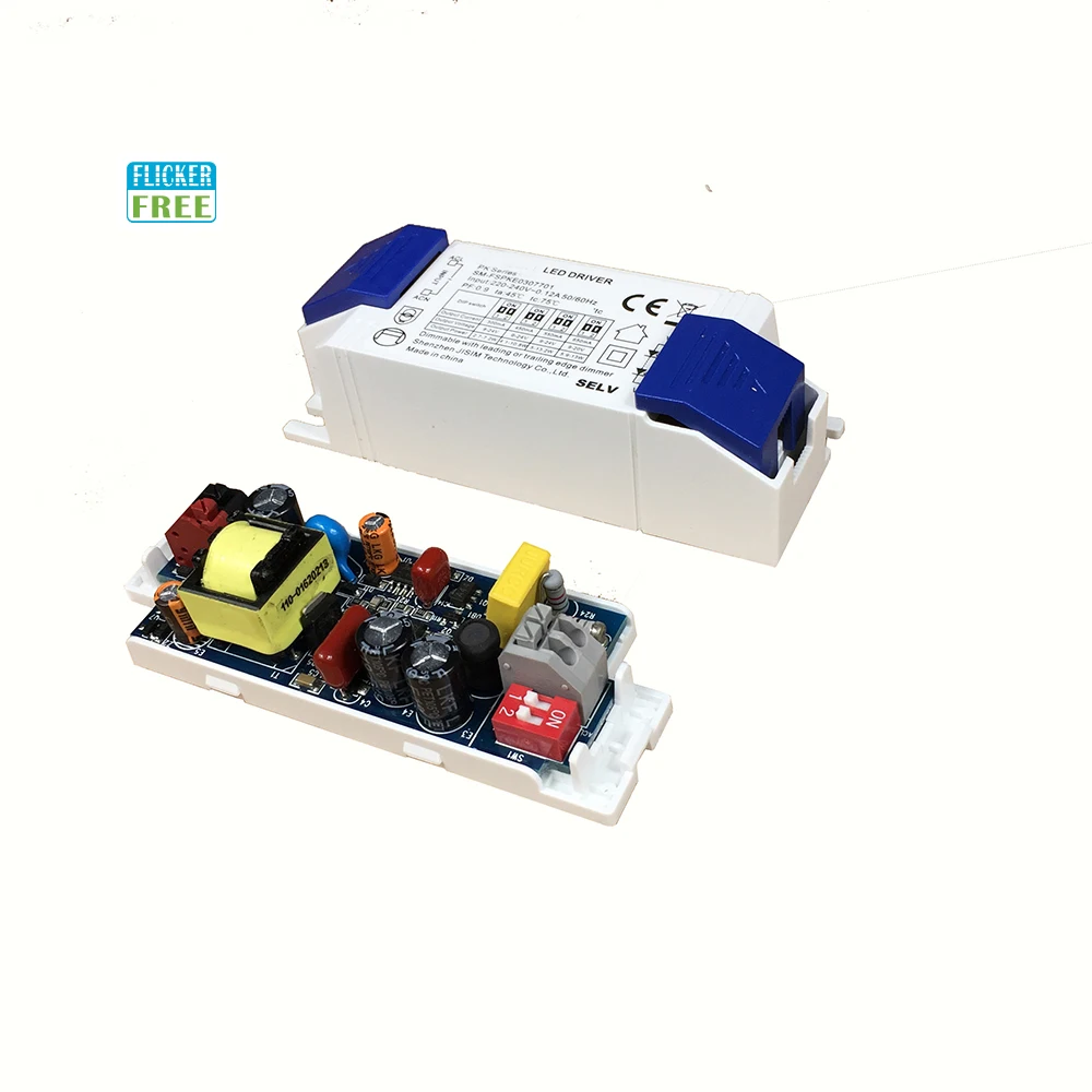 SCR Dimmable Power Supply ELV LED Driver for Multiple Lamps Sync Dimming DIP Adjustable Current 300mA 450mA 550mA 650mA