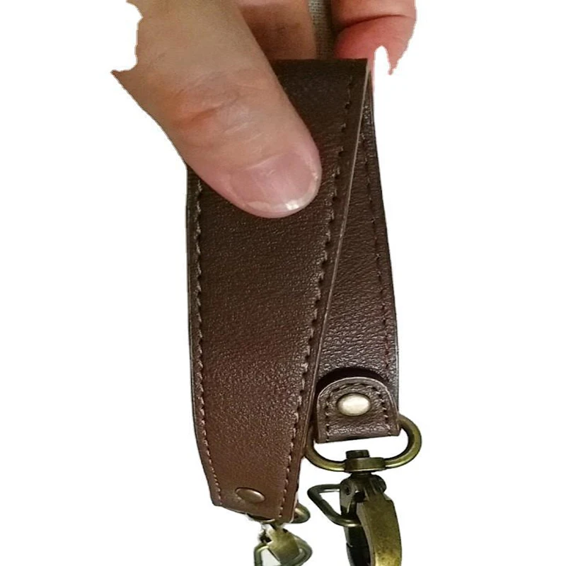 Correa de hombro de cuero Pu para mujer, bolso de mano negro, cinturón de bricolaje, bolso de repuesto, correas cortas, accesorios de bolsos