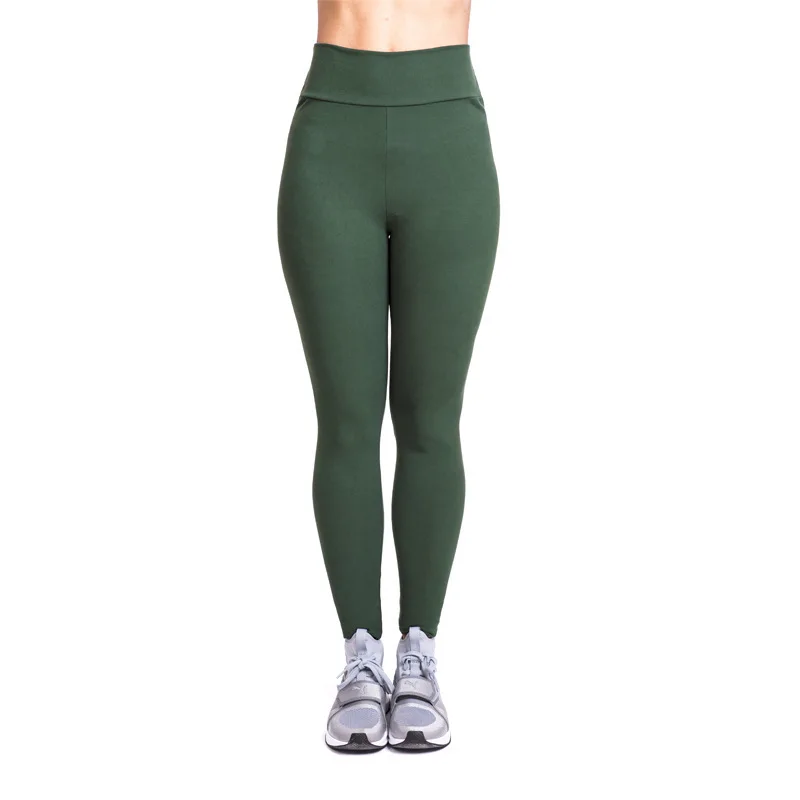 Women Plus Size 3XL Solid Color Capris Fitness Pants Running Outdoor Leggings