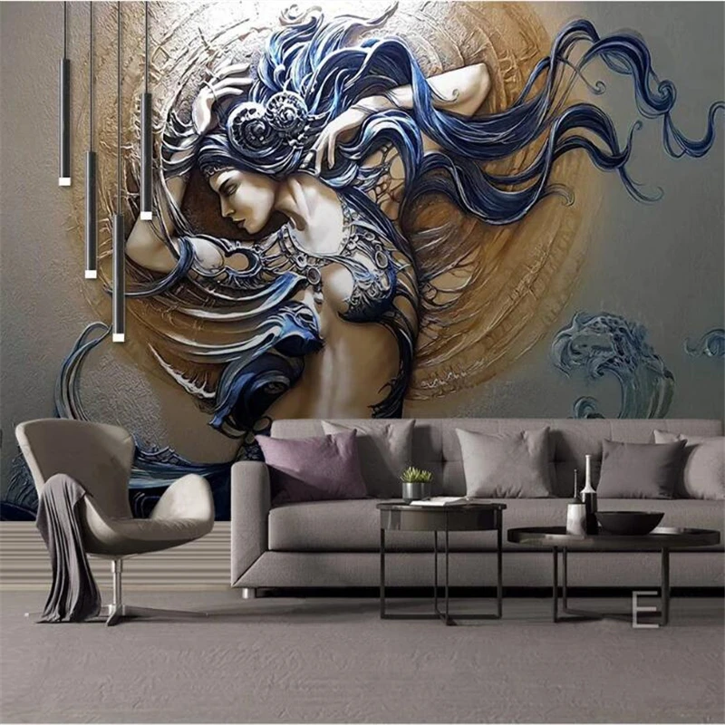 

Custom wallpaper 3D stereo relief fashion dynamic beauty background wall decoration painting living room bedroom wall paper обои