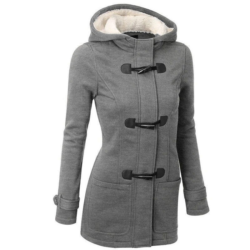 

Women Outdoor Loose Coat Cotton Plus Velvet Thicken Windproof Keep Warm Winter Trekking Camping Climbing Hooded Female Jacket