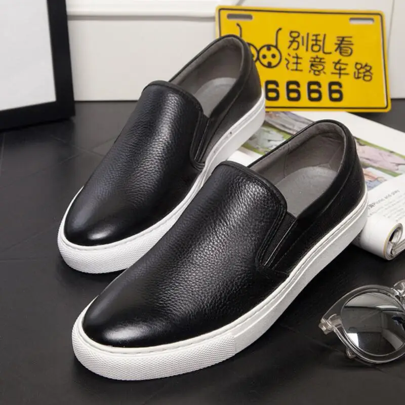 new men flat shoes luxury designer sneakers Leather leisure loafers foreign trade leisure shoes Zapatos Hombre A16