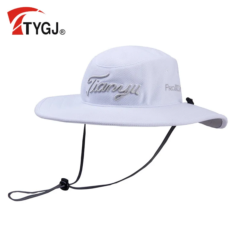 TTYGJ Golf Ball Cap Men\'s and Women`s Round Top Sun Hat Big Brim Fisherman\'s Capgolf Has Top Hat Sports Casual Hat