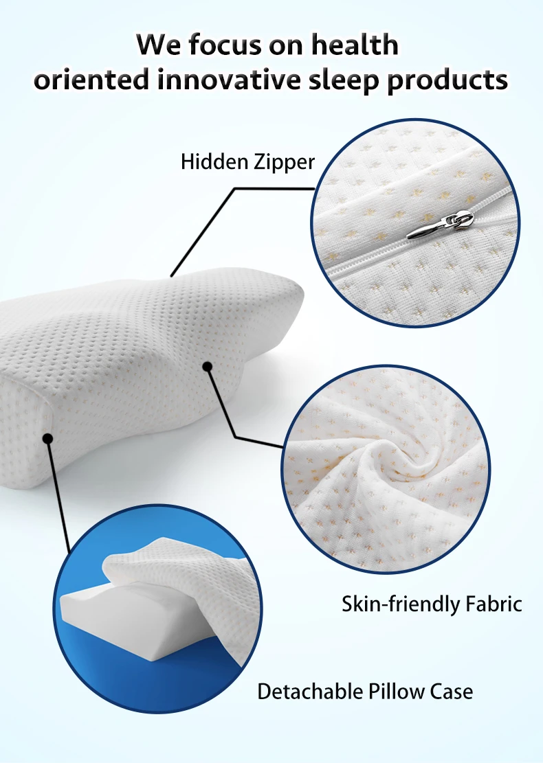 Bed Body Pillow Wedge Neck Pillows Fluffy Memory Foam Pillow Cervical Pillow Orthopedic Pillows for Sleeping Big Pad Bedroom