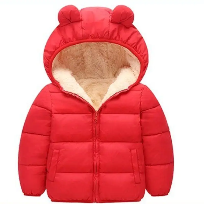 New Winter Boys Hooded Outerwear Autumn Thicken Coat Children Baby Plus Velvet Clothes Kids Casual Plaid Jacket Toddler Overcoat