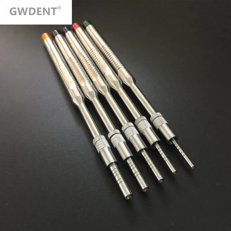 5Pcs/set Dental Implant Osteotome Instruments Sinus  Straight ( Concave Tips)