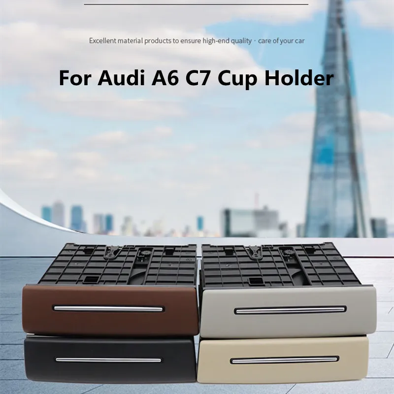 For Audi A6 C7 Cup Holder Upgrade and Modification Rear Armrest Box Drink Cup Holder Rear Seat Armrest Cup Holder Tea Cup Holder