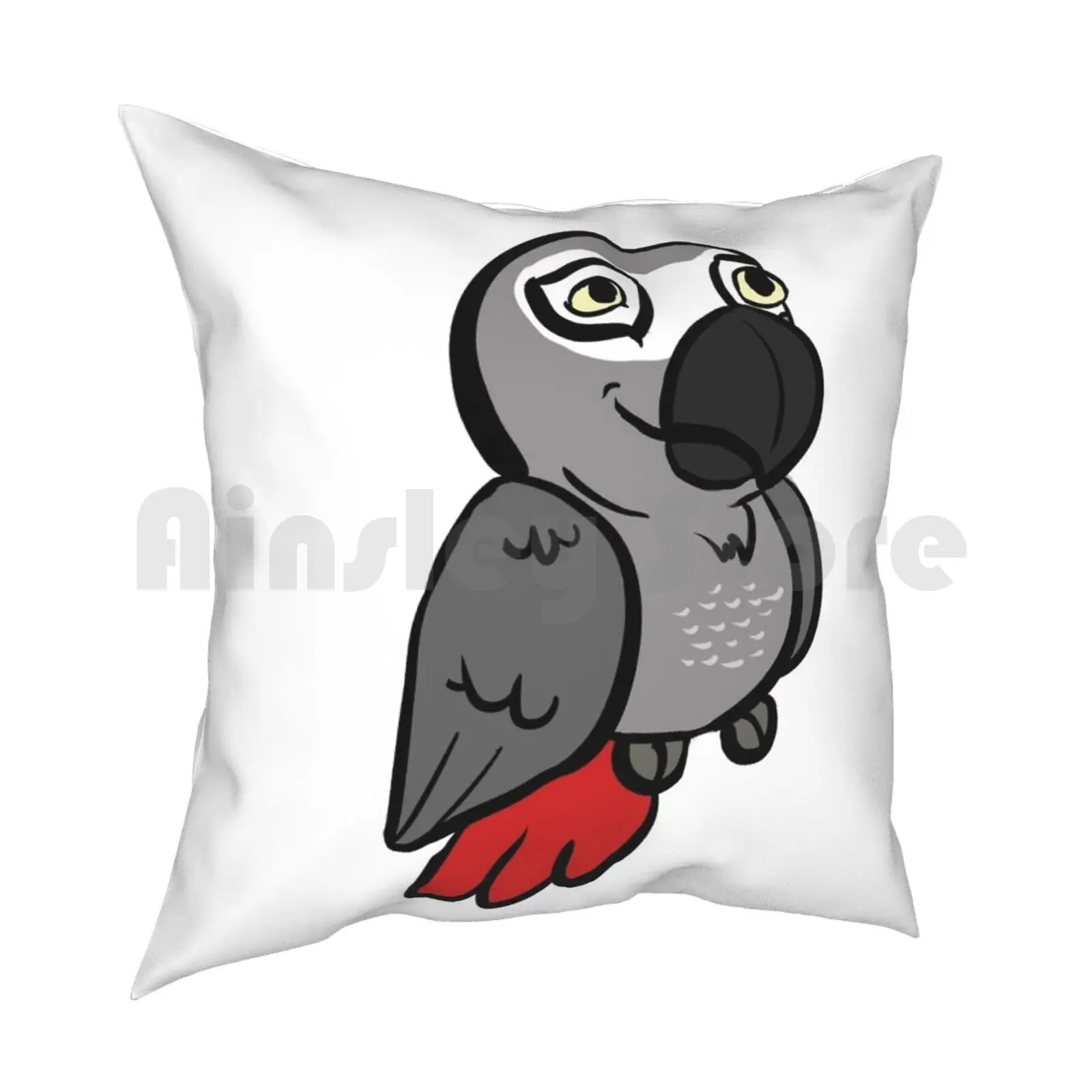 African Grey Congo Peepo Pillow Case Printed Home Soft Throw Pillow Parrot Parrots African Grey Parrot African Grey