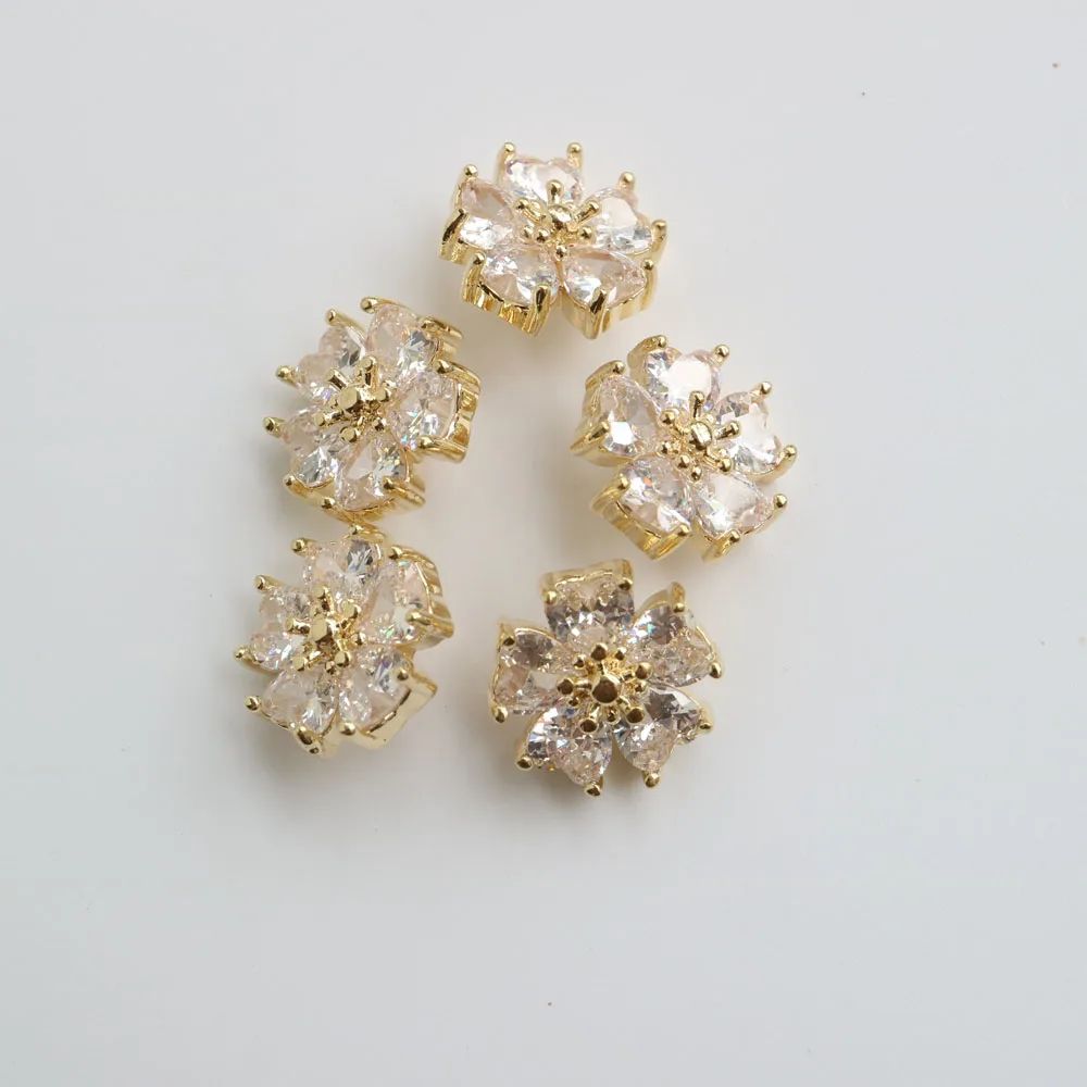 5pc Luxury Crystal Buttons Rhinestone Cubic Zirconia Button for Clothes Decorative CZ Sewing Cashmere Knit Cardigan