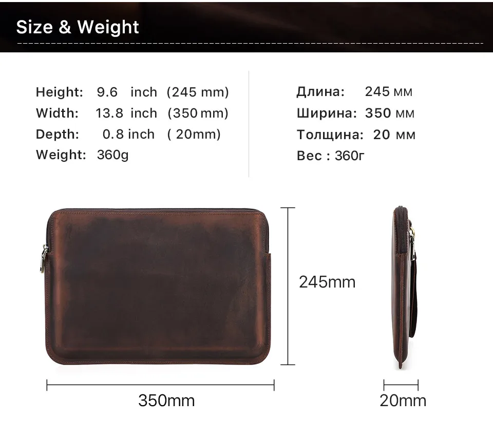 Laptop Aktentasche Männer für MacBook Air Pro 13 14 15 Zoll Rindsleder Handtasche Hülle Tablet Tasche Fall Lenovo Thinkpad Mat ebook Funda – Detail 3