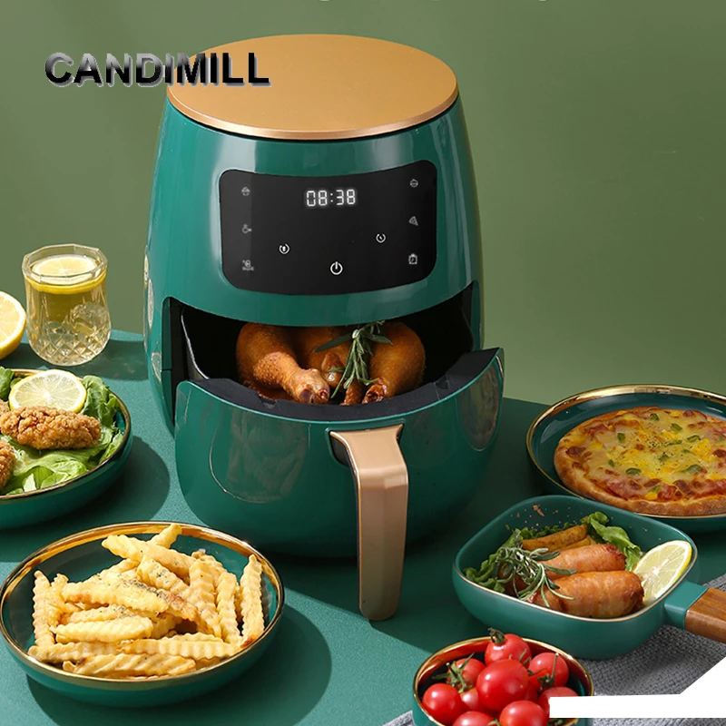 CANDIMILL 4.5L Deep Fryer 220V 1200W Air Fryer Oil free Health Fryer Cooker Oven Multifunction Airfryer Home Cooking