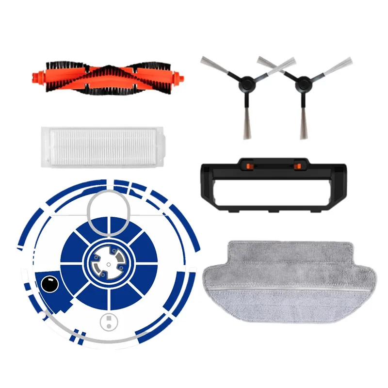 Наклейка, пленка, щетка, ткань для швабры, HEPA-фильтр для робота-пылесоса viomi V3, запчасти, аксессуары