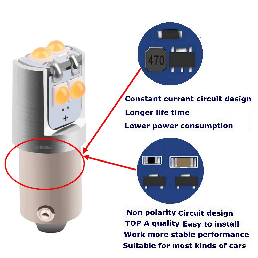 لمبات Led t4w ، h6w ، t11 ، ba9s ، ba9s ، bay9s ، bay9s ، 12 فولت ، السوبر مشرق ، القراءة ، قبة ، مصباح إيقاف السيارة ، أبيض ، أحمر ، أصفر ، 2 قطعة #3