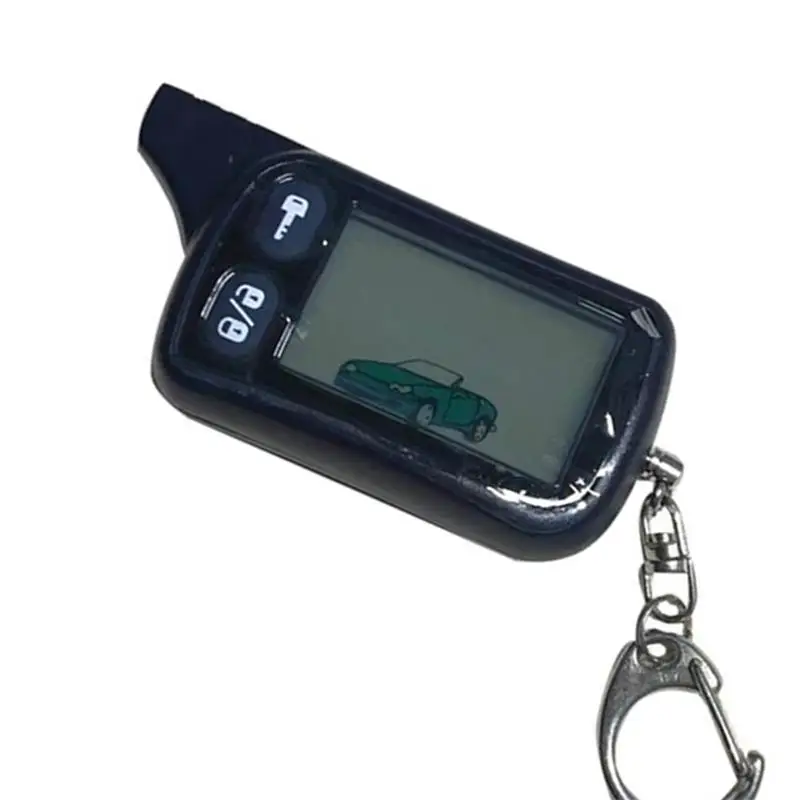 TZ9010 LCD Remote Controller Keychain,TZ-9010 + Silicone Key Body Case for Vehicle Security 2-Way Car Alarm Tomahawk TZ 9010