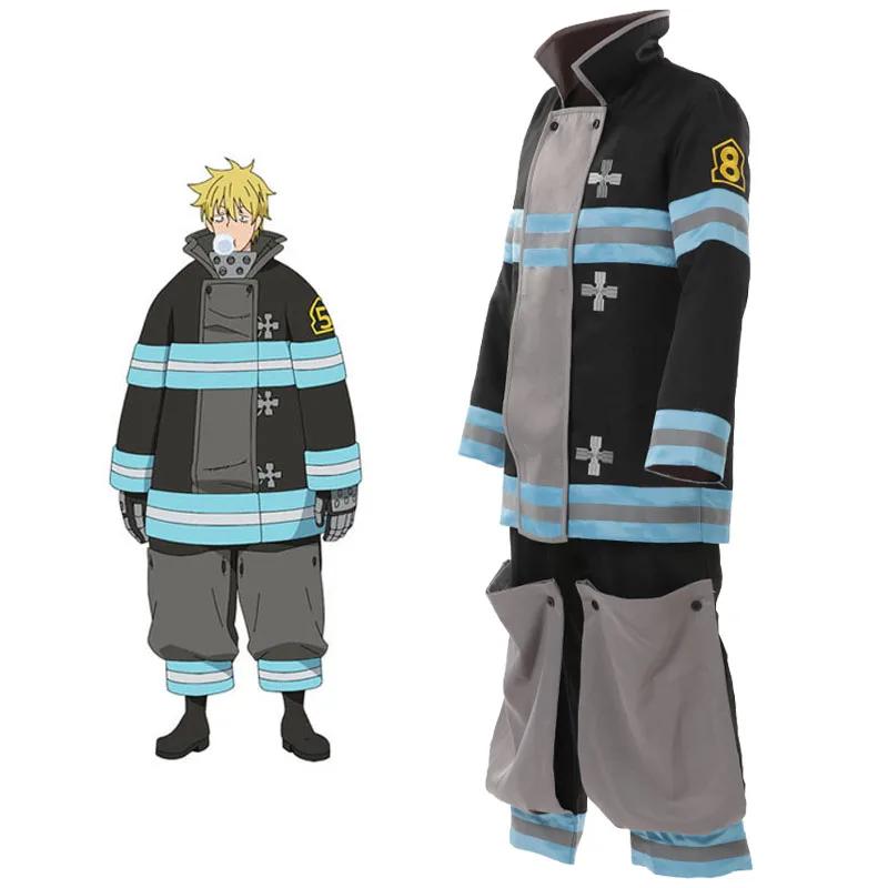 Enen no Shouboutai Fire Force Cosplay Jumpsuit Shinra Kusakabe Tamaki Kotatsu Costume Firefighter Uniform Halloween Rompers