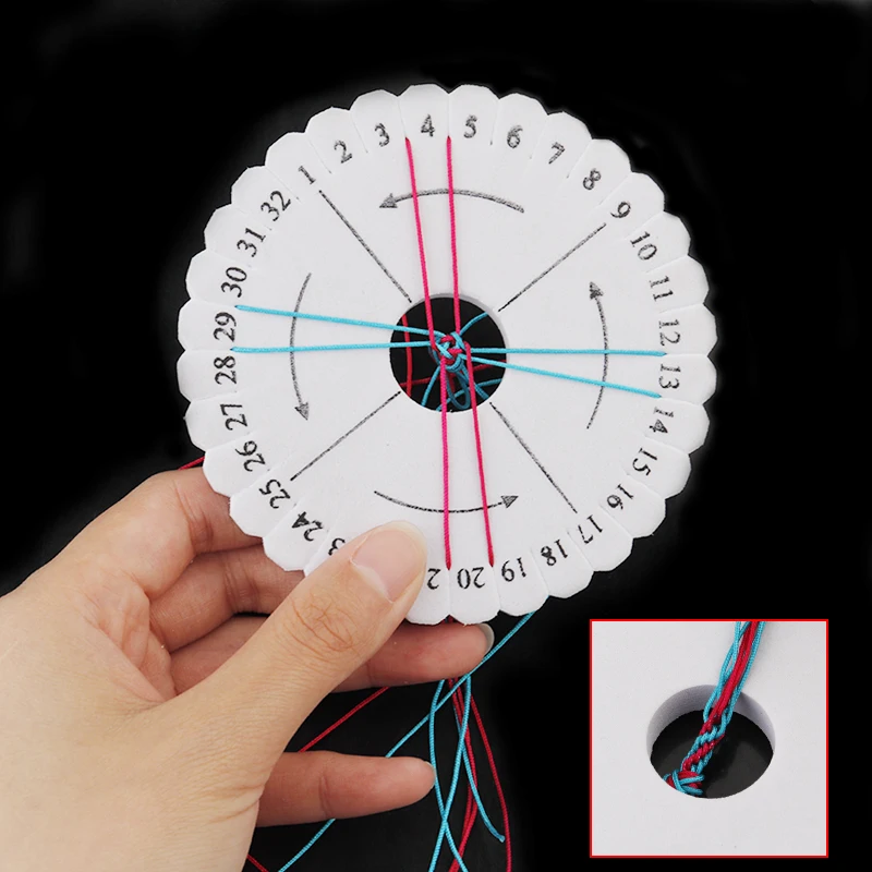 Round Square Bracelet Knitting Kumihimo Disc Disk Tray Braided Rope Knot Knitting Weaving Jewelry Desgin Board For DIY Bracelet