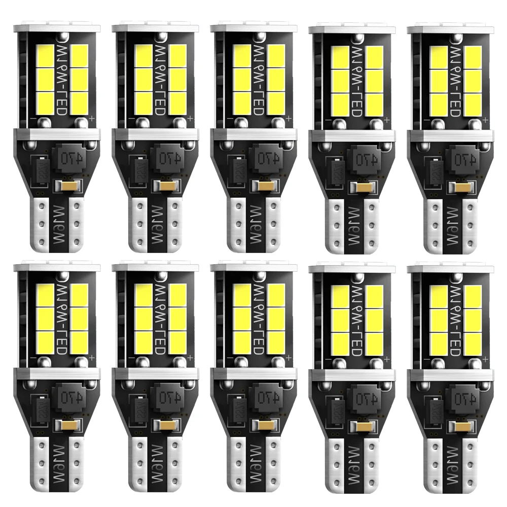 

Лампа заднего хода автомобисветодиодный светодиодная, T15, W16W, WY16W, 6000 К, 12 В, 10 шт.