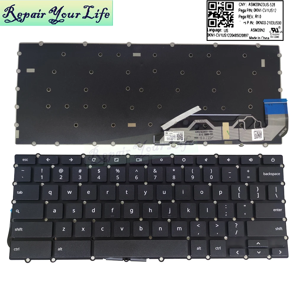 Imagem -04 - Genuíno Eua uk Inglês Teclado para Asus Chromebook Cx1 Cx1400 Flip 15.6 0knx05100uk00 0kn1-d81uk12 Cv1us12 2103us00 Novo Quente