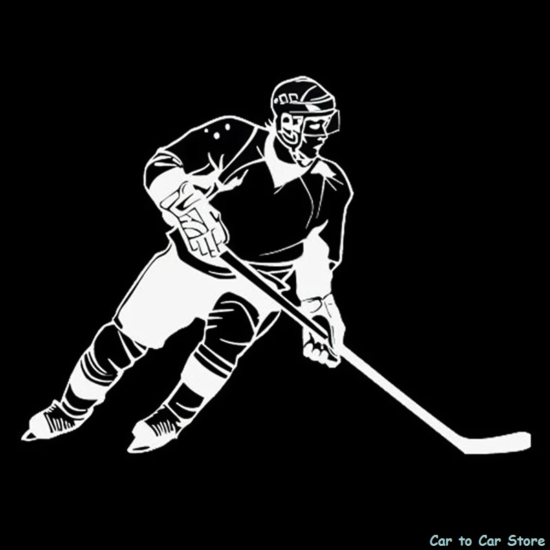 13*9cm Ice Fashion Hockey Sports Decal Vinyl Car Styling Black White Car Window Stickers Car Exterior Accessories