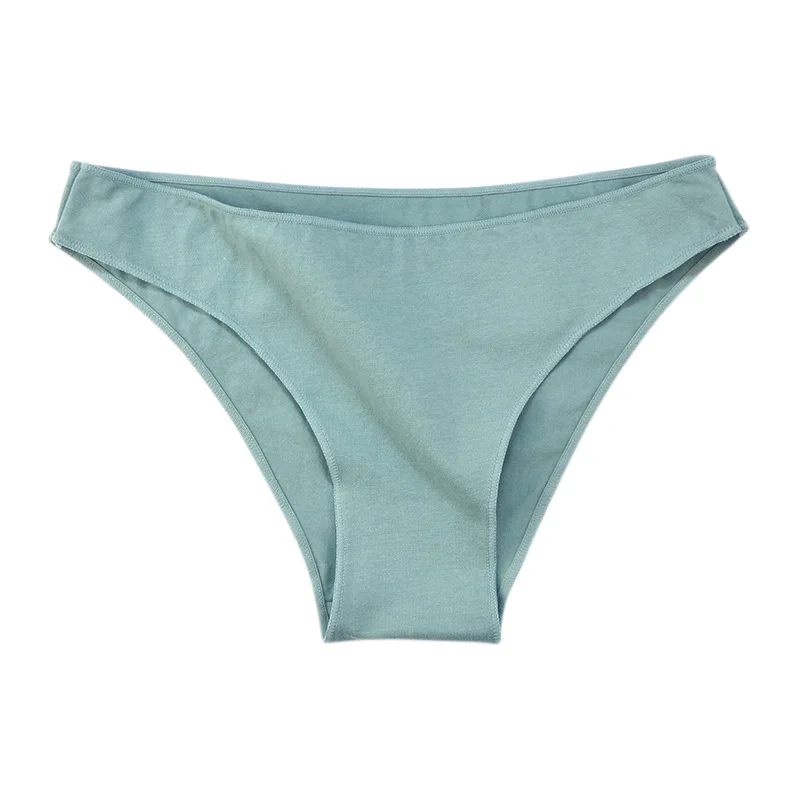 Women Sexy Seamless Cotton Panties Low Waist Underwear Female Underpants Solid Color Soft Woman Briefs Intimates NK2112