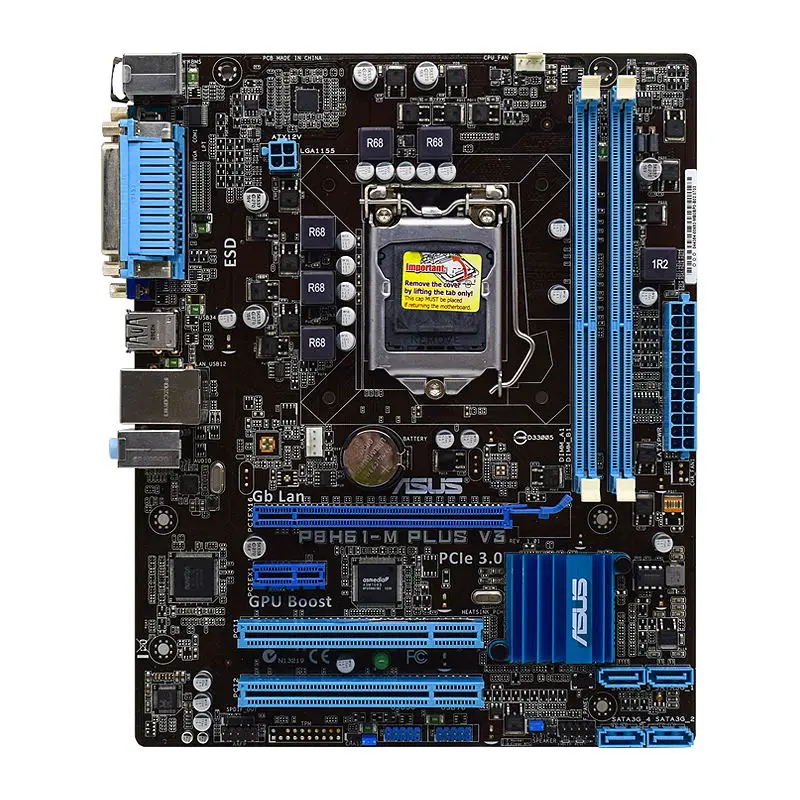 ASUS P8H61-M PLUS V3 Motherboard 1155 DDR3 Motherboard LGA 1155 Support Kit Xeon Core i7 3770K CPU Intel H61 16GB PCI-E X16 uATX