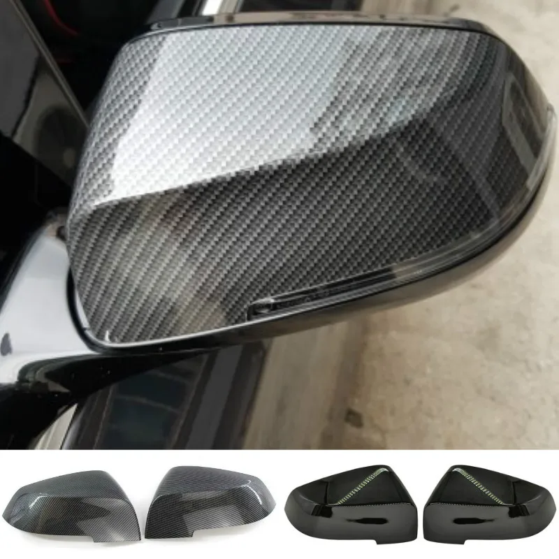 1 Pair Carbon Fiber Side Wing Replacement Rearview Mirror Cover Cap for BMW F10 F11 2014 2015 2016 2017