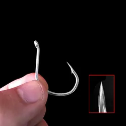 Fishhooks 200 Pcs/lot Seawater Bright Tin Plating Fish Barbed Hook Offshore Angling Perch Carp Fishing Tackles Jig Head Pesca