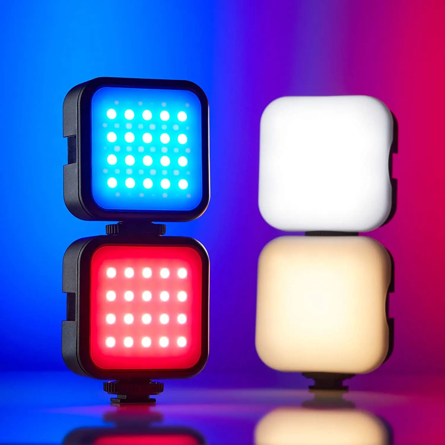 Godox LED 6R RGB ビデオライト、調光可能 0-360 フルカラー 3200K