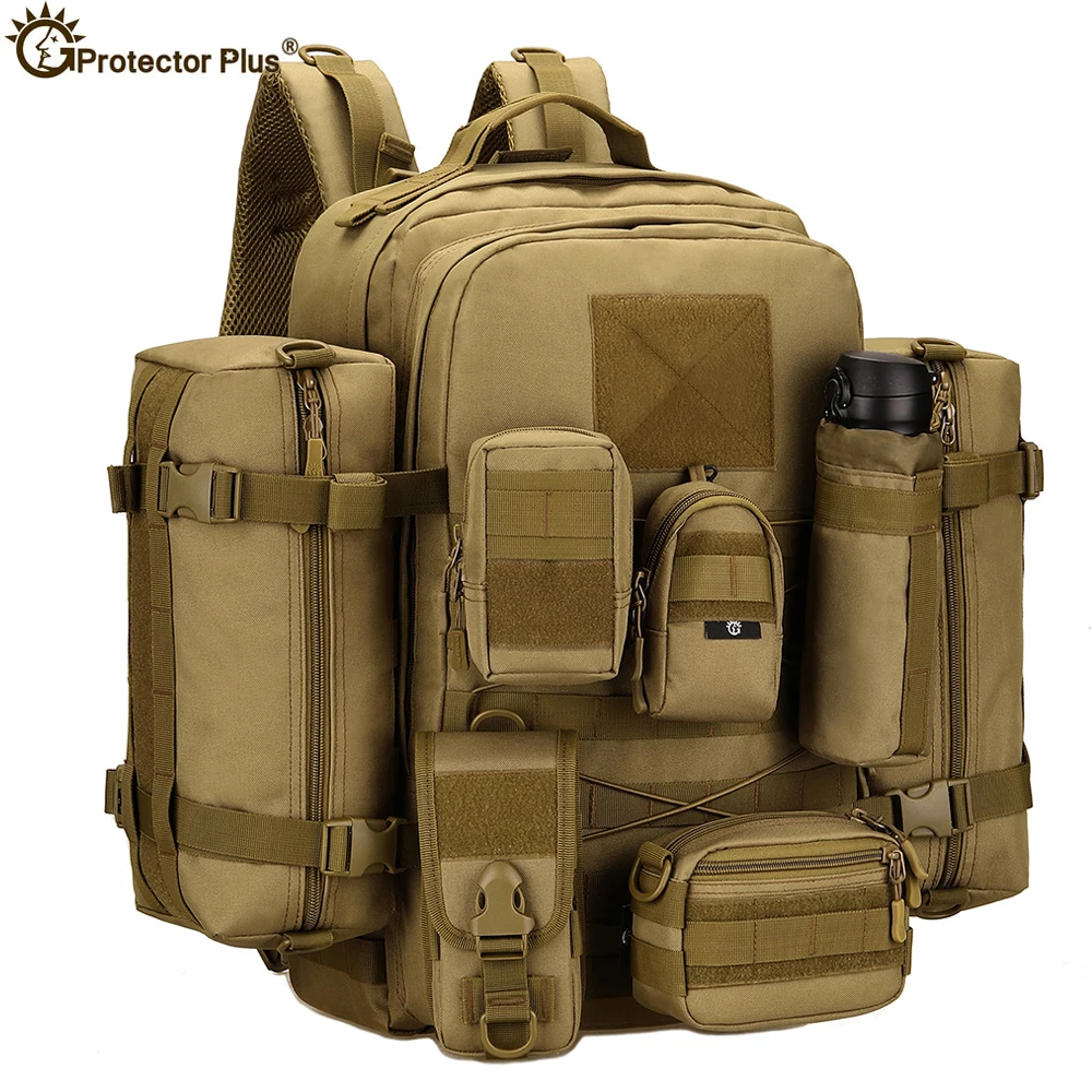 Waterproof Outdoor Backpack for Camping, Climbing, Mountaineering, Hiking, Molle Sport Bag, Equipment Knapsack, 45L, New