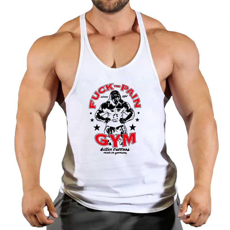 New Arrivals Bodybuilding stringer tank top man Cotton Gym sleeveless shirt men Fitness Vest Singlet sportswear workout tanktop