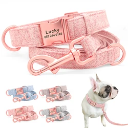 Collare per cani personalizzato collare per cani in Nylon personalizzato ID nome inciso regolabile per cane di piccola taglia medio grande Chihuahua Pitbull