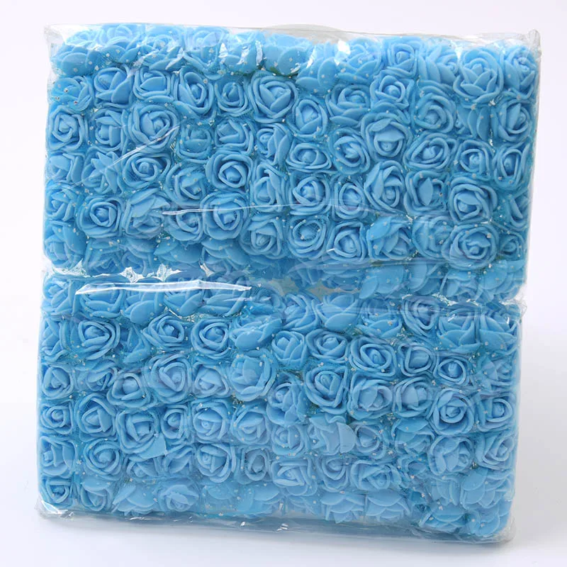 144 stücke Mini Spitze Pe Rose Schaum Blume Köpfe Bouquet Für Hochzeit Hause Dekoration Scrapbooking DIY Kranz Künstliche Blumen – Detail 17