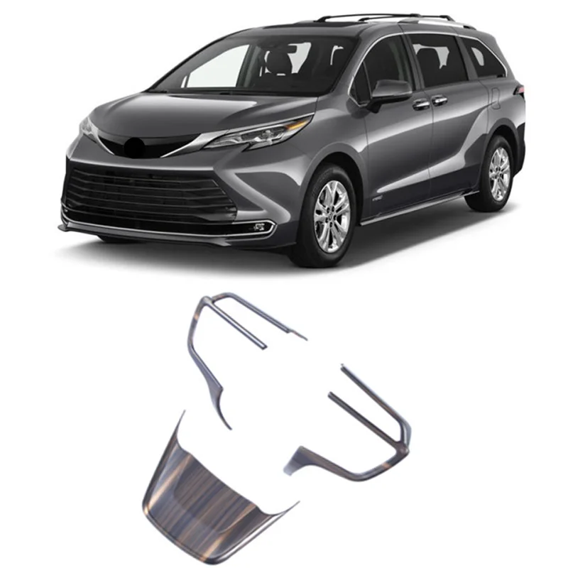 

Новые модные автомобильные аксессуары: накладка на руль из ABS-пластика под махагон, декоративное оформление салона для Toyota Sienna XL40 2021-2022