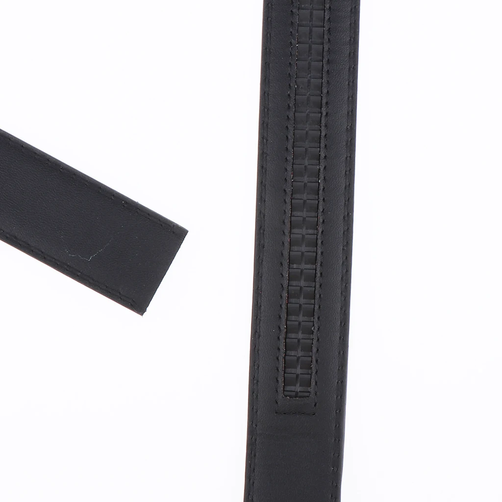 Männer Automatische Ratsche Gürtel Ersatz Taille Straps, ohne Schnalle, Schwarz 115 cm x 3,6 cm