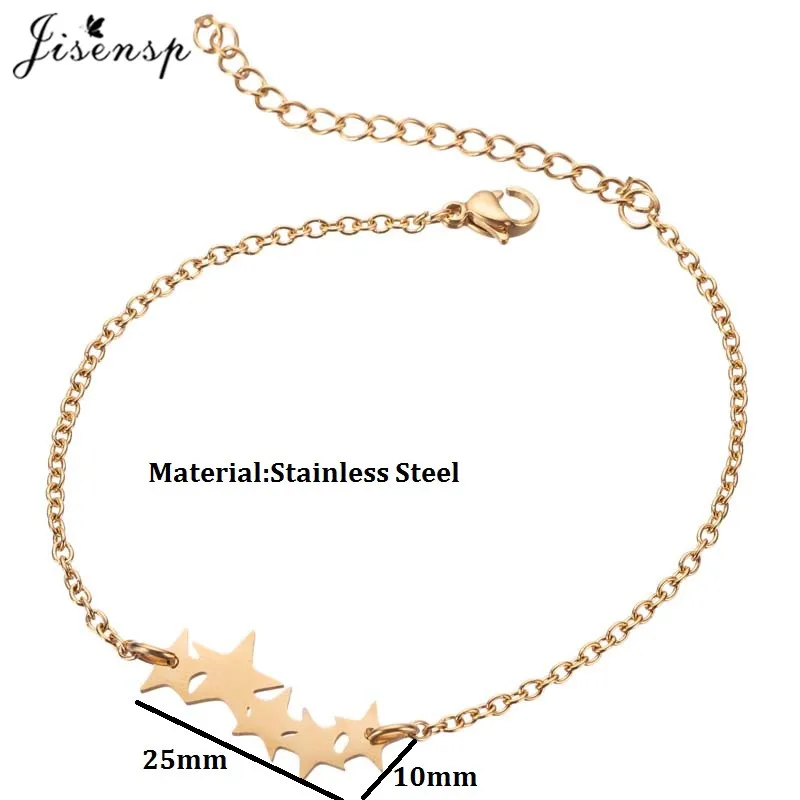 Jisensp Retro Stainless Steel Charm Bracelets for Women Fashion Jewelry Punk Elephant Bracelet vsco Girl Friendship Bisuteria