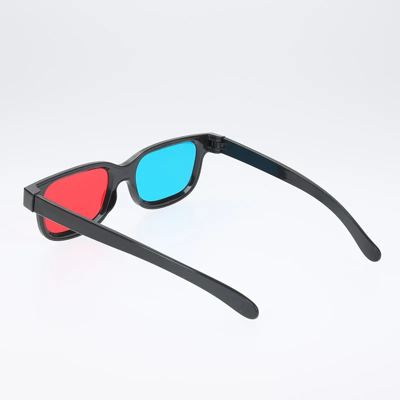 Gafas 3D de color rojo y azul para proyector, lentes con montura negra para TV, película, DVD, videojuegos, Dlp, JSX, novedad