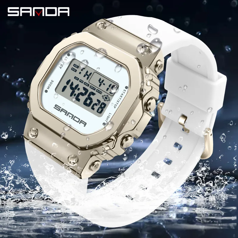 Fashion Luxury Couples Wristwatch Small Cube Multifunction Electronic Watches Trend Luminous Male Female Clock Birthday Gifts