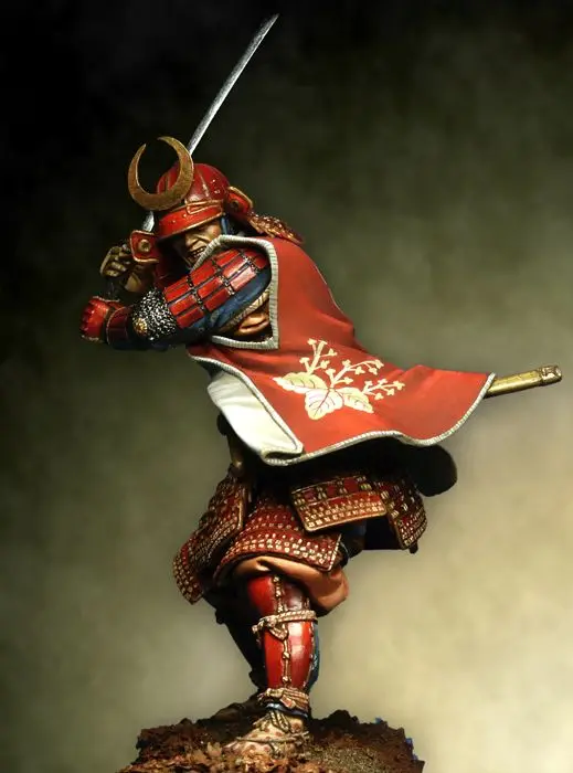 New Unassembled 1/18 90mm ancient warrior stand with sword and base Resin Figure Unpainted Model Kit