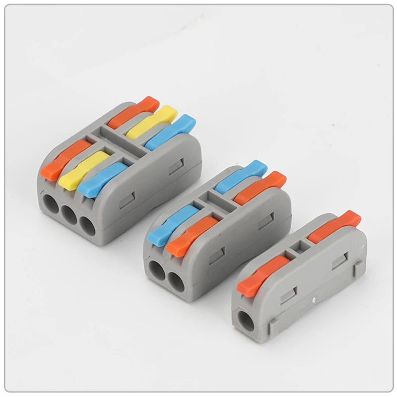 10Pcs Mini Quick Wire Conductor Connector Universal Compact 2/3 Pin Splicing Push-in Home Lighting Terminal Block  terminal